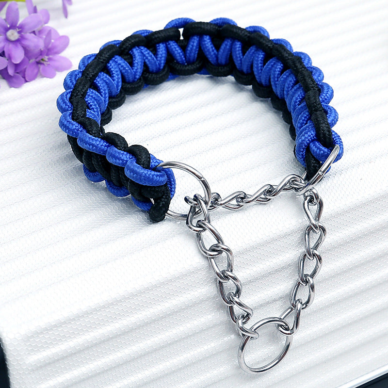 Anti-Bite Dog Chain Iron Chain Big Dog Traction Rope Golden Retriever Labrador Samoyed Walking Dog Rope