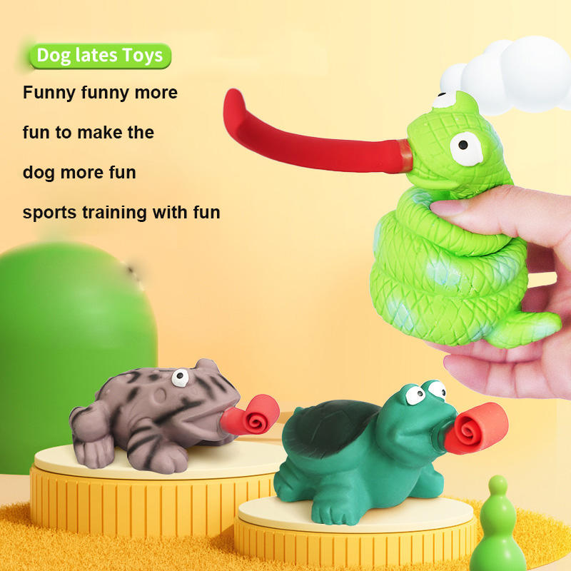 Latex toys for fun relaxation and interactive activities including filled cotton sound dog toys