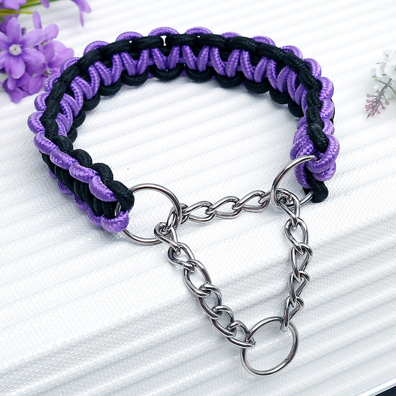 Anti-Bite Dog Chain Iron Chain Big Dog Traction Rope Golden Retriever Labrador Samoyed Walking Dog Rope