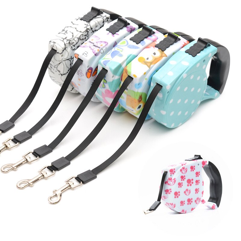 Automatic retractable dog leash, pet leash, small and medium-sized dog supplies, dog leash chain, dog leash 5M