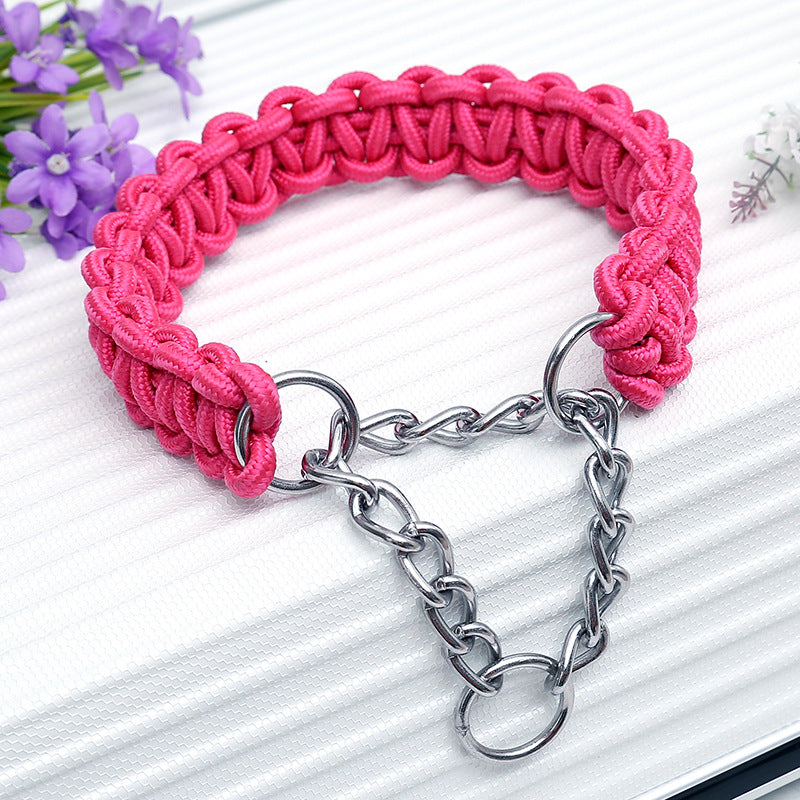 Anti-Bite Dog Chain Iron Chain Big Dog Traction Rope Golden Retriever Labrador Samoyed Walking Dog Rope