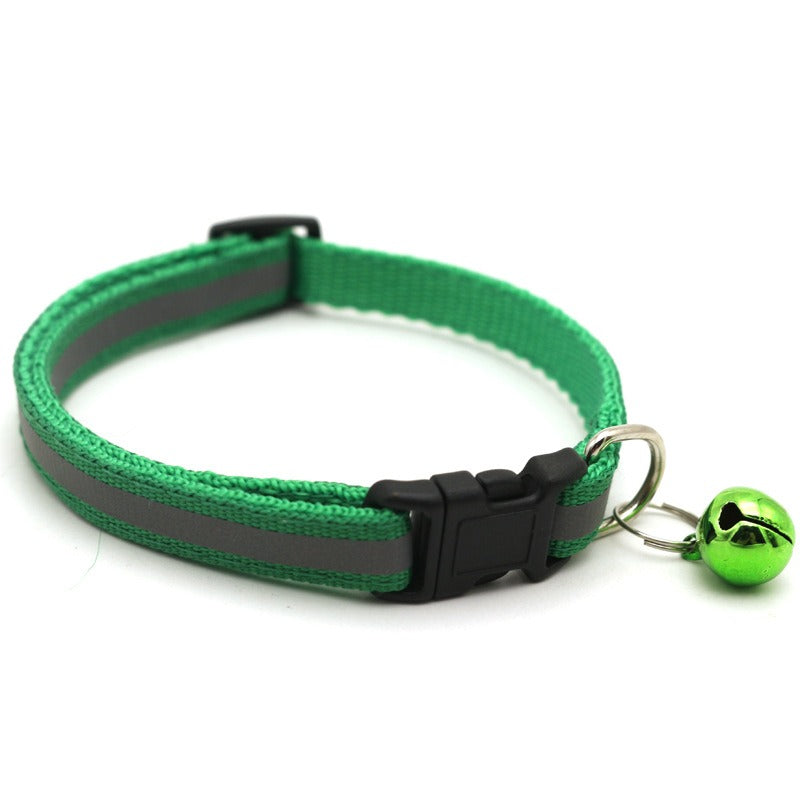 Pet reflective patch collar reflective cat and dog collar bell collar pet luminous collar