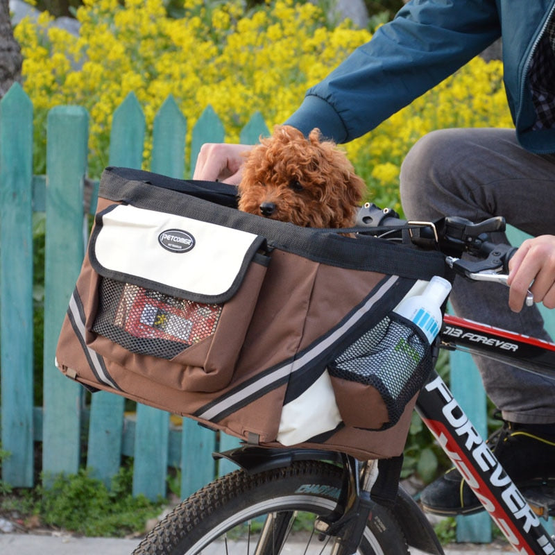 Portable Pet dog bicycle carrier bag basket